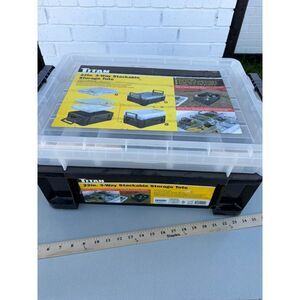Titan 22" 3 way stackable storage tote